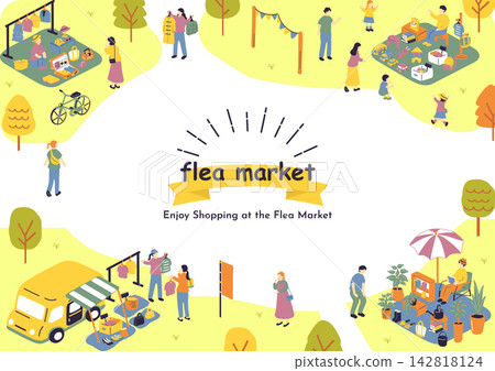 People enjoying the flea market People enjoying the flea market 142818124