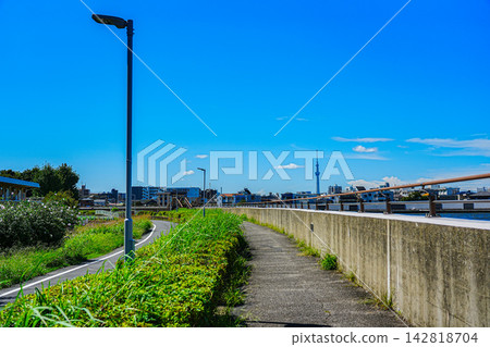 從Sumidagawa Terrace您想要的天空樹 從Sumidagawa Terrace您想要的天空樹 142818704