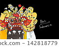Barong Dance (Bali, Indonesia) / Hand-drawn with Copic markers 142818779