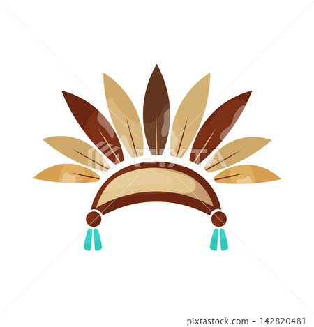 Illustration of Traditional Headdress Illustration of Traditional Headdress 142820481