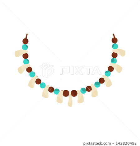 Illustration of Traditional Necklace Illustration of Traditional Necklace 142820482