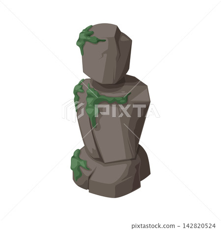 Illustration of Ancient Stone Statue Illustration of Ancient Stone Statue 142820524