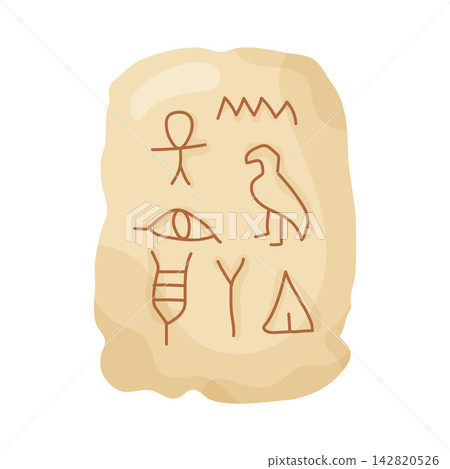 Illustration of Hieroglyph Stone Illustration of Hieroglyph Stone 142820526