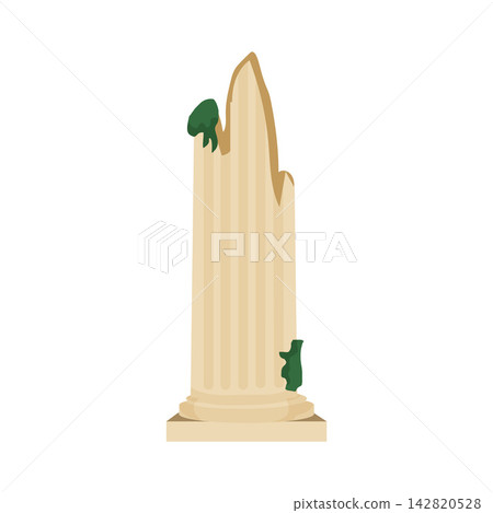 Illustration of Broken Column Illustration of Broken Column 142820528
