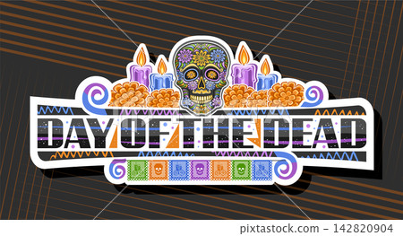 Vector banner for Day of the Dead Vector banner for Day of the Dead 142820904
