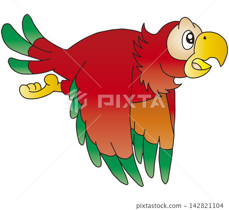 手繪鳥類插圖☆金剛鸚鵡 142821104