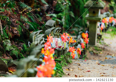 【滋賀縣東近江市】金剛林寺:一條兩側排列著上千尊地藏菩薩像的小路。 【滋賀縣東近江市】金剛林寺:一條兩側排列著上千尊地藏菩薩像的小路。 142821130