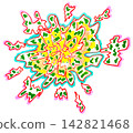 The distinctive yellow and green curves resemble fireworks. 142821468