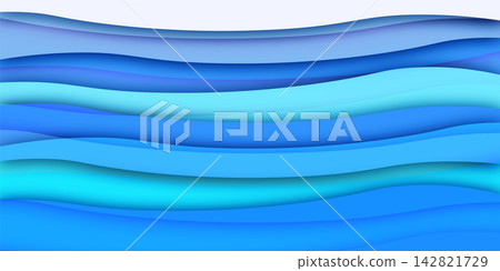 Abstract layered graphic background design of blue waves Abstract layered graphic background design of blue waves 142821729