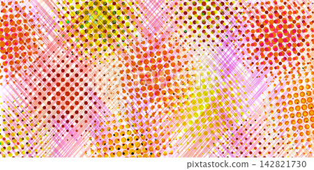 A vibrant abstract background with overlapping polka dots and stripes. A vibrant abstract background with overlapping polka dots and stripes. 142821730