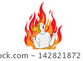 Illustration of a woman who is furious and at the peak of her anger. Illustration of a woman who is furious and at the peak of her anger. 142821872