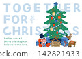 Title: A Christmas tree with a snowman and reindeer - "TOGETHER FOR CHRISTMAS" 142821933