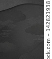 A modern black textured background with cloud and wave patterns. 142821938