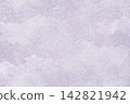 A light purple, delicate, and elegant Japanese-style washi paper background. The pattern is a Seigaiha (wave) design. 142821942