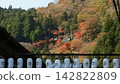 A view of the Menfudo Limestone Cave and the trolley from the Dorogawa Onsen hot spring town. 142822809