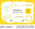 花卉標題和框架 142823248