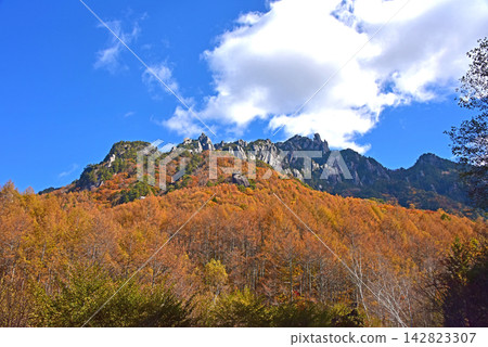 八嶽山、水垣山、紅葉風景 八嶽山、水垣山、紅葉風景 142823307
