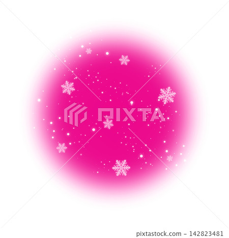 A vibrant pink, round snow frame A vibrant pink, round snow frame 142823481