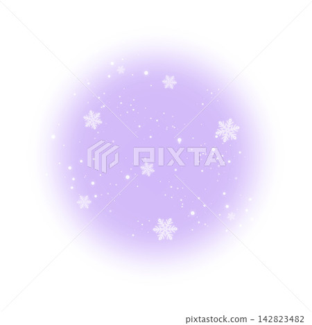 A round, light purple snow frame A round, light purple snow frame 142823482