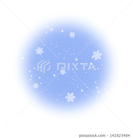 一個淺藍色的圓形雪框 一個淺藍色的圓形雪框 142823484