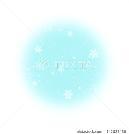 A light blue, round snow frame A light blue, round snow frame 142823486