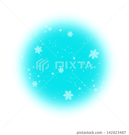 Light blue round snow frame Light blue round snow frame 142823487