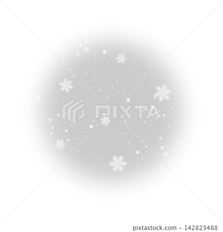Gray round snow frame 142823488