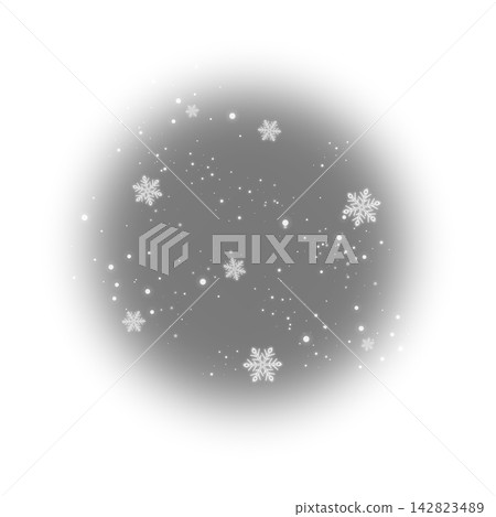 Black round snow frame 142823489