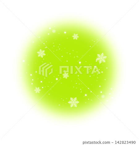 Yellow-green round snow frame Yellow-green round snow frame 142823490