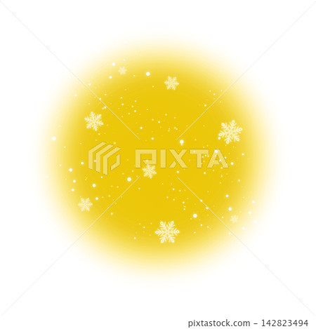 黃色圓形雪框 黃色圓形雪框 142823494