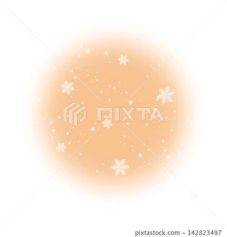 一個圓形、淺橙色的雪框 一個圓形、淺橙色的雪框 142823497