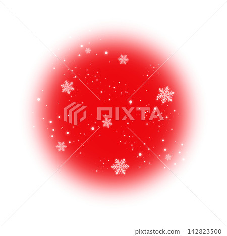 Red round snow frame 142823500