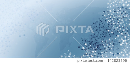 Global World Internet Communications and Connections Banner 142823596