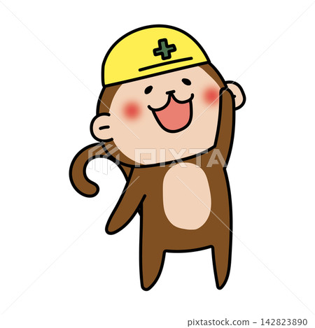 A monkey wearing a helmet A monkey wearing a helmet 142823890