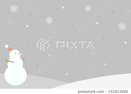 灰色雪人背景素材 灰色雪人背景素材 142823980