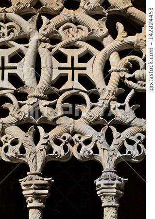 Intricate architecture of Batalha Monastery in Portugal, a UNESCO World Heritage site Intricate architecture of Batalha Monastery in Portugal, a UNESCO World Heritage site 142824453