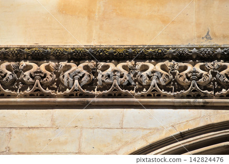 Intricate architecture of Batalha Monastery in Portugal, a UNESCO World Heritage site Intricate architecture of Batalha Monastery in Portugal, a UNESCO World Heritage site 142824476