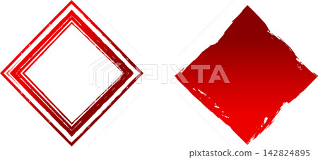 Japanese-style frame border painted with a brush; logo title; decorative border. Japanese-style frame border painted with a brush; logo title; decorative border. 142824895