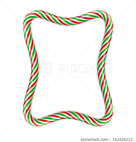 Christmas Candy Cane Twisted Stripe Rectangular Frame Christmas Candy Cane Twisted Stripe Rectangular Frame 142826212