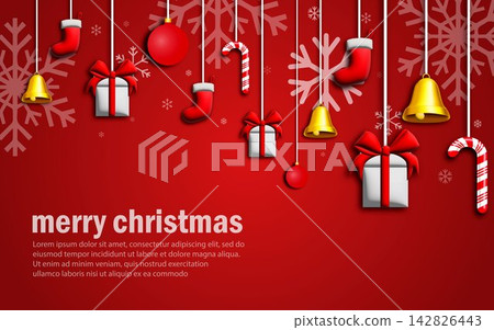 Merry Christmas and happy new year banner. Merry Christmas and happy new year banner. 142826443
