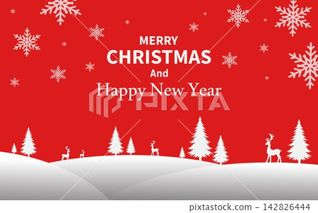 Merry Christmas and happy new year banner. Merry Christmas and happy new year banner. 142826444