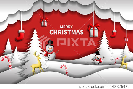 Merry Christmas and happy new year banner. Merry Christmas and happy new year banner. 142826473