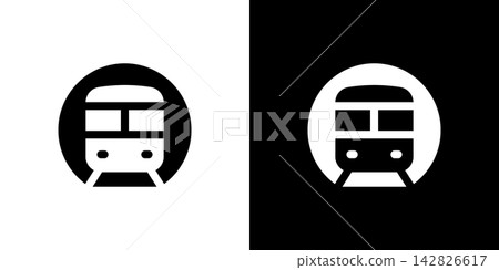 簡單的地鐵圖示:列車,隧道 簡單的地鐵圖示:列車,隧道 142826617