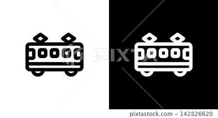 簡單的火車圖標,電車,鐵路 簡單的火車圖標,電車,鐵路 142826620