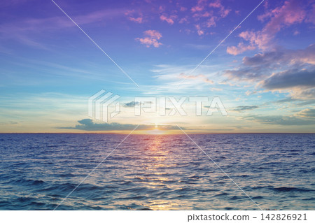 Sunset over the sea Sunset over the sea 142826921