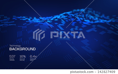Digital data abstract with ai background blue for green vision technology. Futuristic flow transformation with concept business security for tech circuit computer. Wave cyber digital with space Digital data abstract with ai background blue for green vision technology. Futuristic flow transformation with concept business security for tech circuit computer. Wave cyber digital with space 142827409