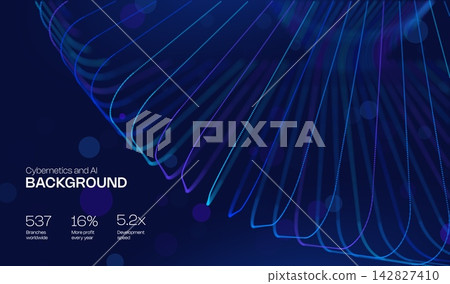 Background abstract artificial with ai light digital for futuristic speed prompt. Data network banner with blue cyber design for graphic algorithm business. Communication computer background Background abstract artificial with ai light digital for futuristic speed prompt. Data network banner with blue cyber design for graphic algorithm business. Communication computer background 142827410