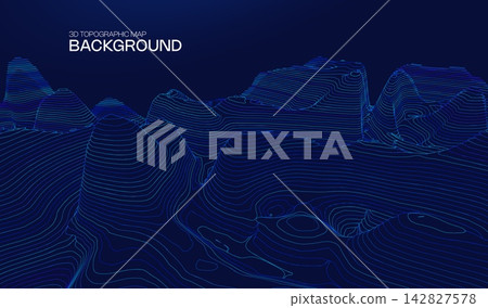 Abstract cyber ai background digital design with wireframe landscape grid line. 3D mountain and futuristic technology topographic big data concept Abstract cyber ai background digital design with wireframe landscape grid line. 3D mountain and futuristic technology topographic big data concept 142827578