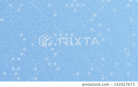 Abstract hexagon pattern finance event with tech blue grid and science background. Medical dna backdrop with molecule health connect and texture cell for banner. Data structure pattern. Abstract hexagon pattern finance event with tech blue grid and science background. Medical dna backdrop with molecule health connect and texture cell for banner. Data structure pattern. 142827673