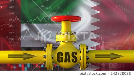 Emirati gas export pipeline to Qatar. Gas exports from the United Arab Emirates to Qatar on financial chart Emirati gas export pipeline to Qatar. Gas exports from the United Arab Emirates to Qatar on financial chart 142828028